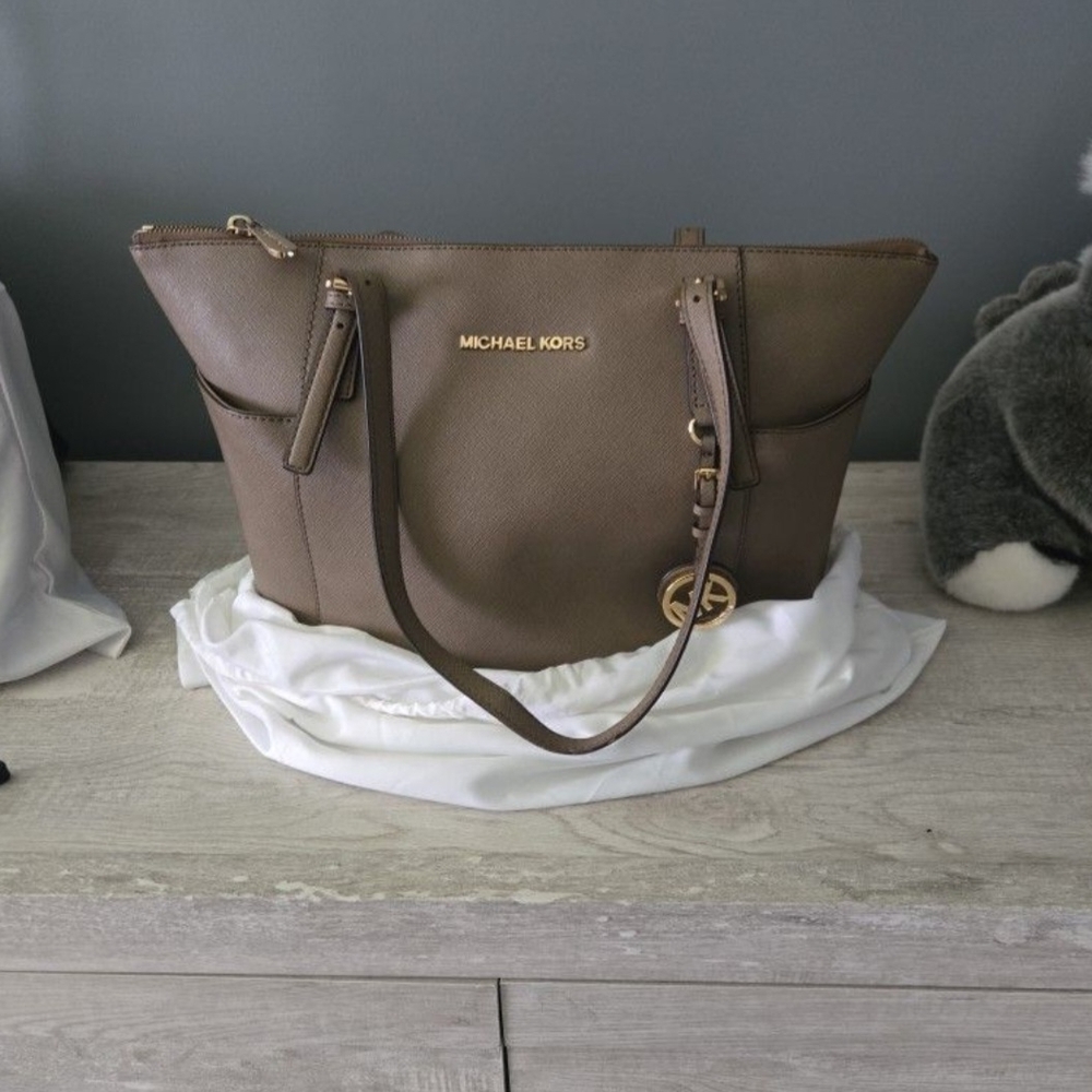 Michael Kors Brown Saffiano Leather Tote